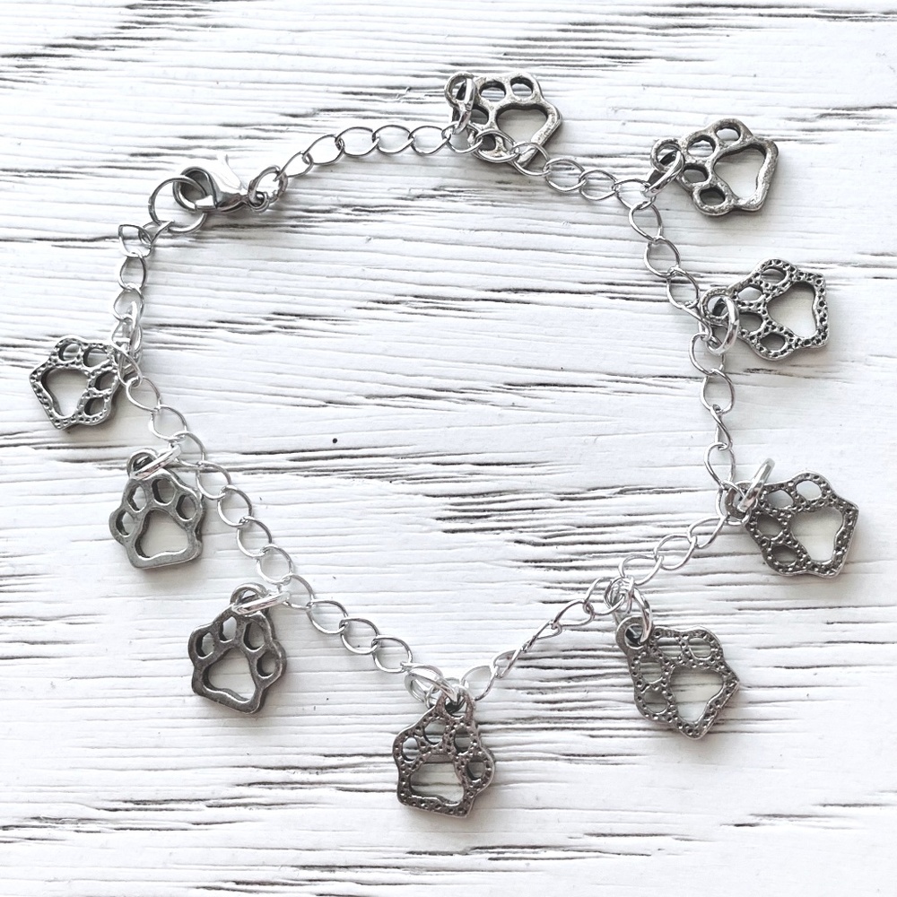 Paw Print Charm Bracelet